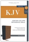 KJV Center Column Reference Bible, Comfort Print Leathersoft Brown